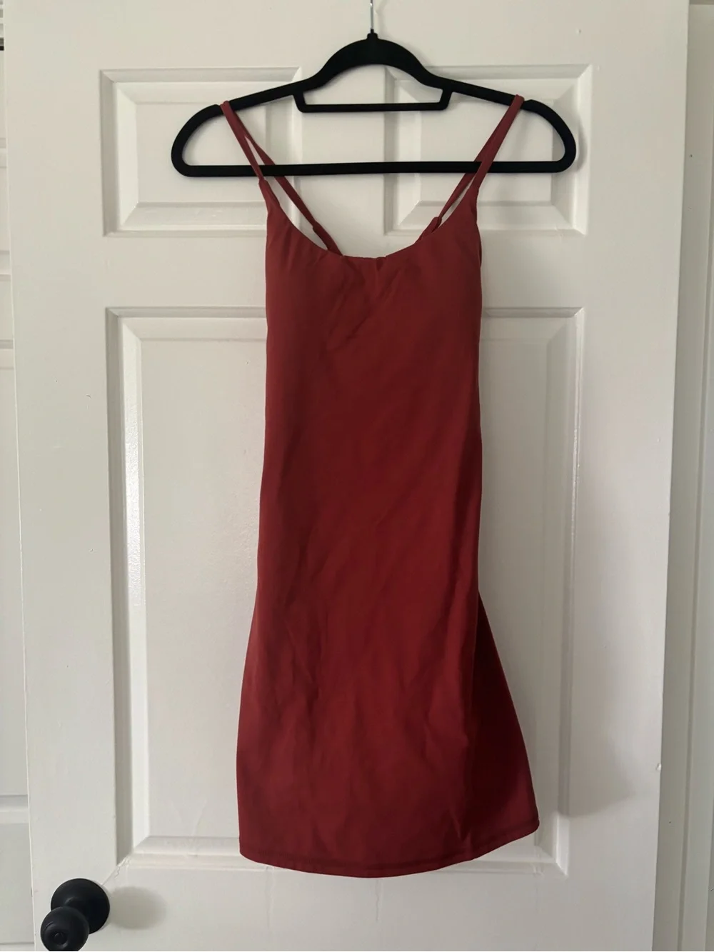 NWT Halara SoftlyZero Plush Athletic Dress w/ Pockets - Rust Red - Size M - Picture 5 of 8